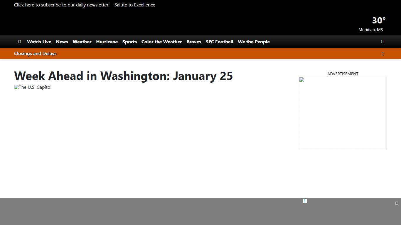 Week Ahead in Washington: January 25